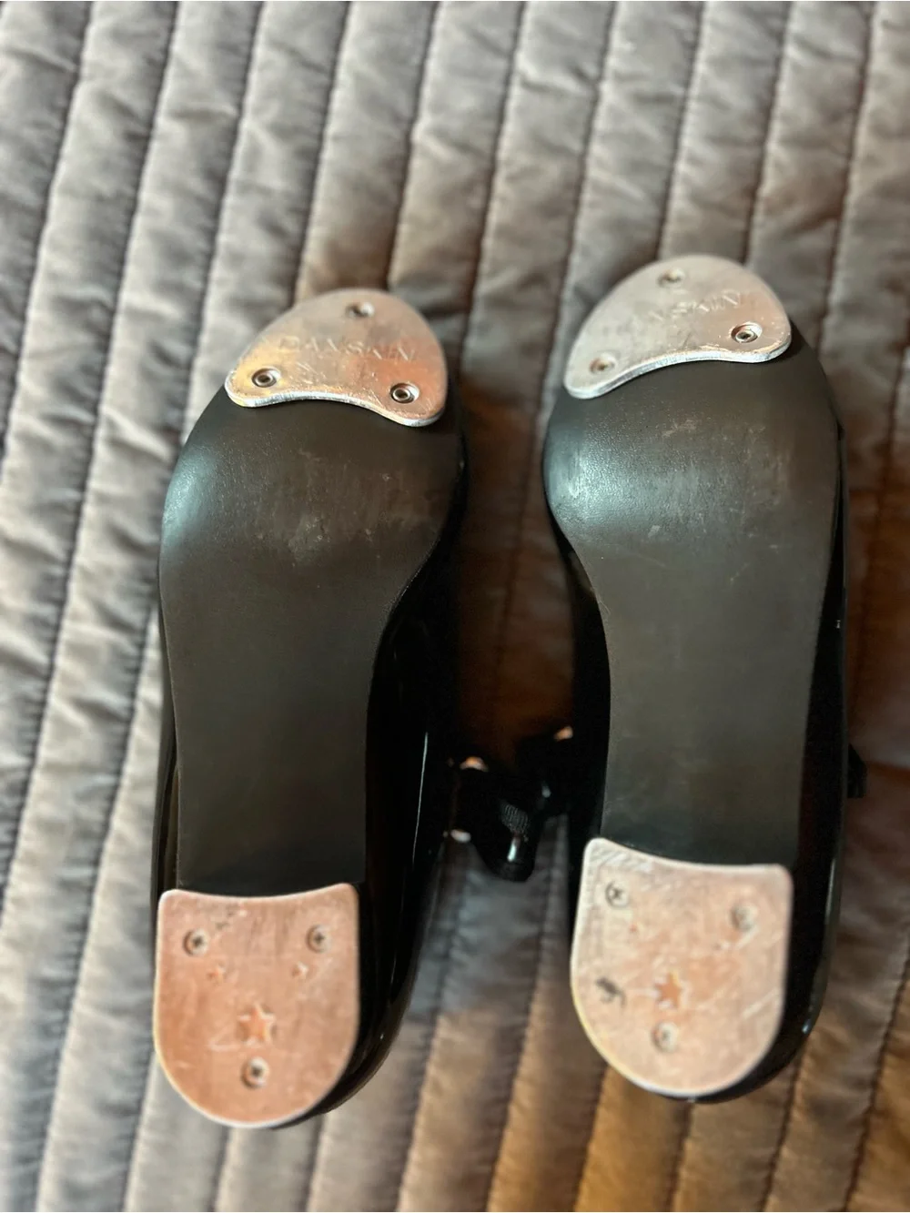Danskin Girls Black Patent Mary Jane tap Shoes